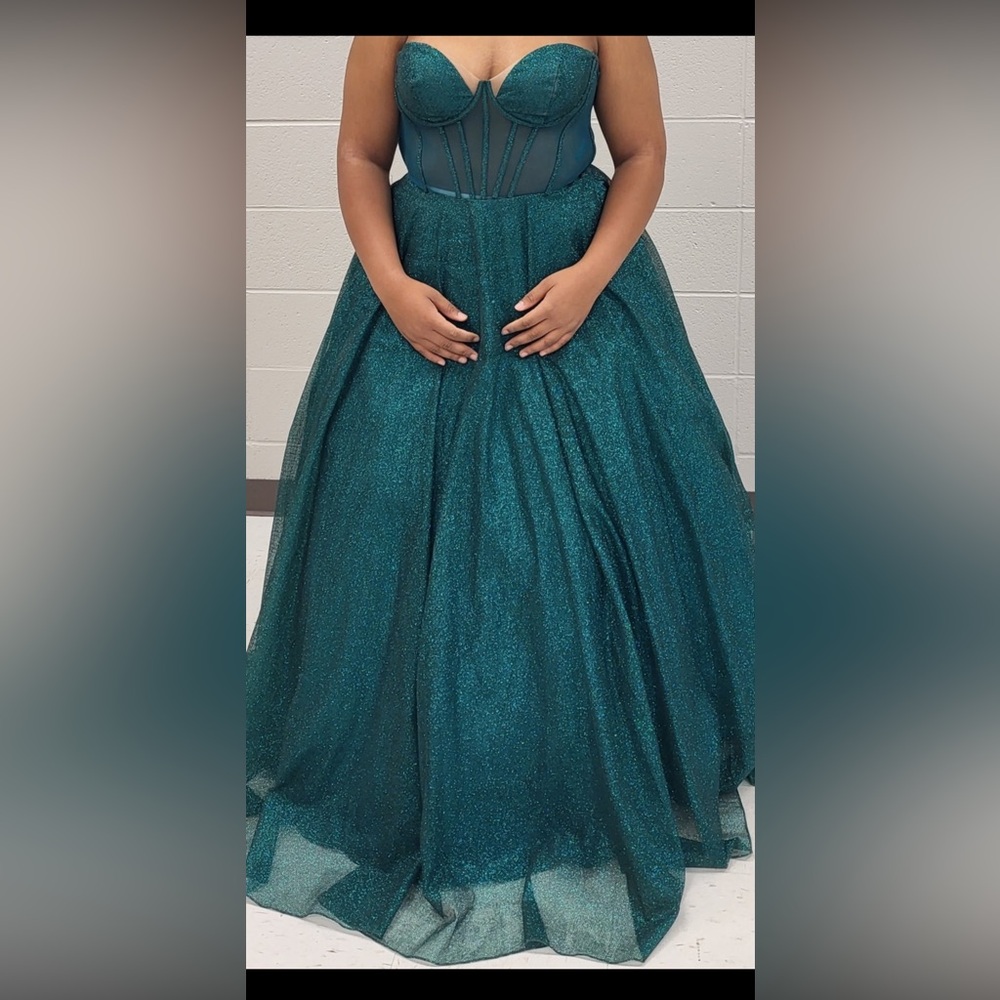 Elegant Teal Gown